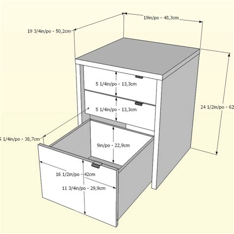 typical filing cabinet drawer size